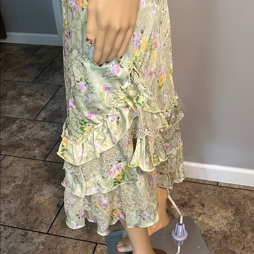 Lait Collection Floral Ruffle Maxi Dress NWT - Picture 4 of 11